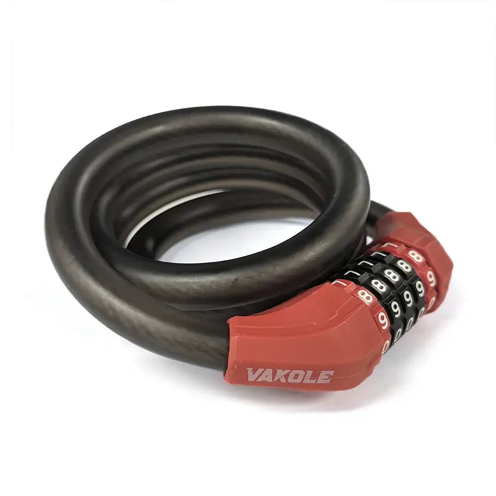 Vakole Cadenas de Vélo en Acier à Code à Cinq Chiffres Antivol Câble de 120 cm à Mot de Passe