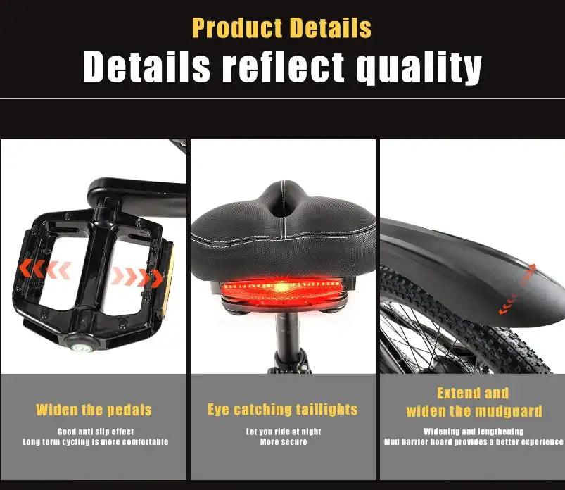 CMACEWHEEL AL26 MAX 500W*2 Moteur Double VTT Électrique 26