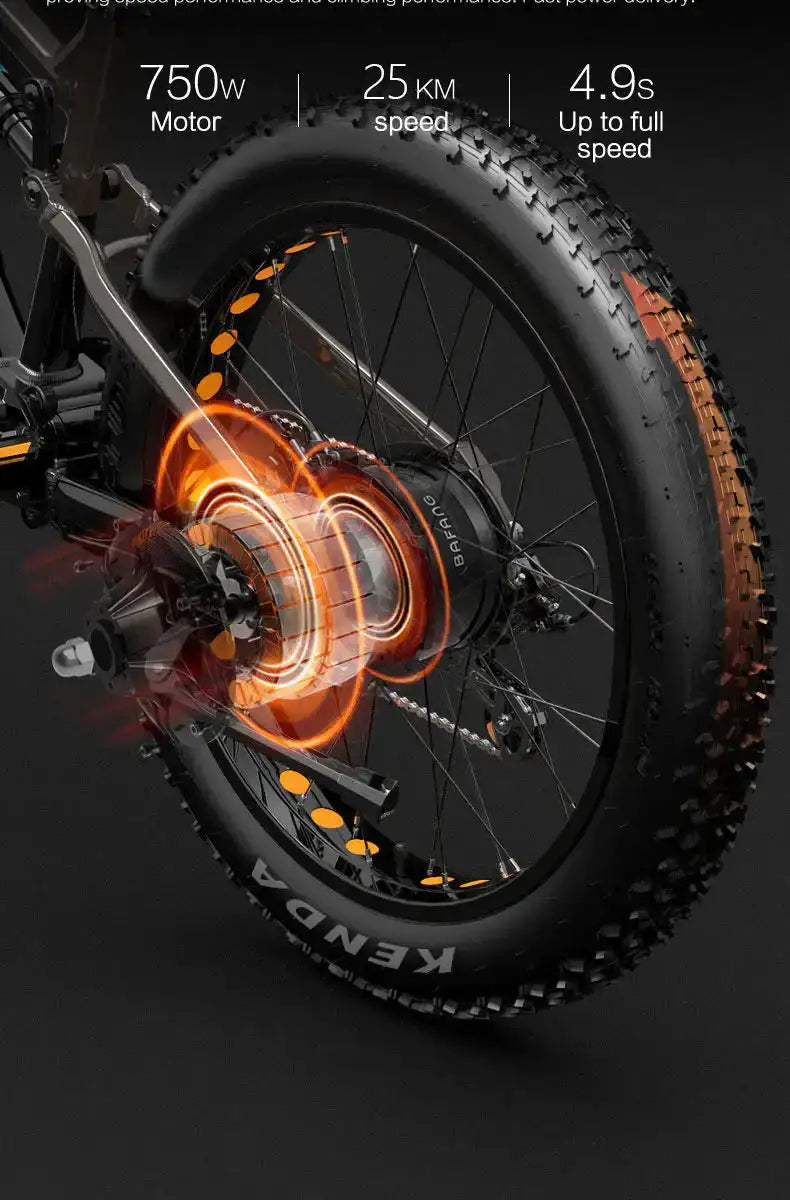 Lankeleisi RV800 Plus 750W Bafang Motor 26" Fat Bike 960Wh Full Suspension E-Mountain Bike E-MTB 48V 20Ah Battery - Buybestgear